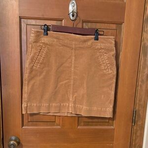 LOFT Camel Corduroy Skirt